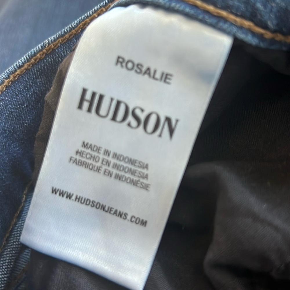 🕶️Hudson Rosalie Wide Leg Ankle Jeans Dark Denim Sz 34 14/16 - Picture 5 of 10